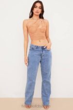 衣類 House of CB エリアナ ベージュ ギャザー メッシュ コルセット 0N8J78 - Image 2