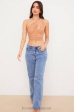 衣類 House of CB エリアナ ベージュ ギャザー メッシュ コルセット 0N8J78 - Image 3