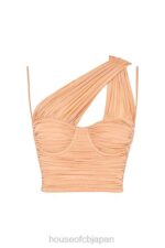 衣類 House of CB エリアナ ベージュ ギャザー メッシュ コルセット 0N8J78 - Image 6
