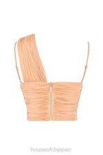 衣類 House of CB エリアナ ベージュ ギャザー メッシュ コルセット 0N8J78 - Image 8