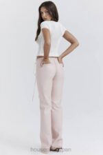 衣類 House of CB エリオット ピーチ ビーガン レザー レースアップ パンツ 0N8J844 - Image 3