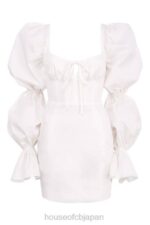 衣類 House of CB エルシー ホワイト パフスリーブ コルセットドレス 0N8J613 - Image 8
