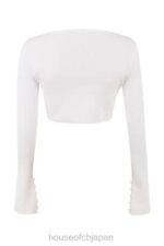 衣類 House of CB エロイーズ アイボリー クロップド カーディガン 0N8J712 - Image 7