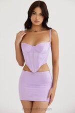 衣類 House of CB エロディオーキッドサテンミニスカート 0N8J932 - Image 6