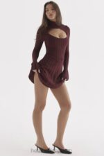 衣類 House of CB エヴァリナ ワインニットコルセットドレス 0N8J300 - Image 13