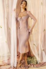 衣類 House of CB オフィーリア ブラッシュカットアウト ミディドレス 0N8J485 - Image 3