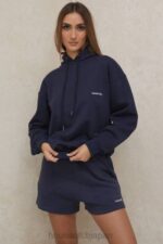 衣類 House of CB オーデン ネイビー ジャージ トラック ショーツ 0N8J994 - Image 9