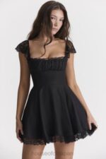 衣類 House of CB カイア ブラック Aライン ミニドレス 0N8J287 - Image 14
