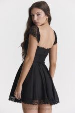 衣類 House of CB カイア ブラック Aライン ミニドレス 0N8J287 - Image 4