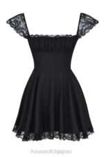 衣類 House of CB カイア ブラック Aライン ミニドレス 0N8J287 - Image 7