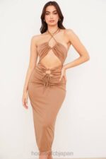 衣類 House of CB カシア キャラメルカットアウト ミディドレス 0N8J545 - Image 8