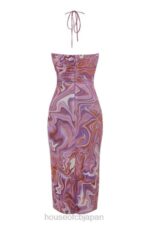 衣類 House of CB カシア パープル スワール カットアウト ミディドレス 0N8J570 - Image 8