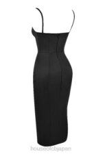 衣類 House of CB カシミラ ブラックサテンコルセットミディドレス 0N8J521 - Image 3