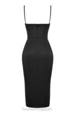 衣類 House of CB カシミラ ブラックサテンコルセットミディドレス 0N8J521 - Image 4