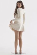 衣類 House of CB カプリス クリーム 可憐なニット ミニドレス 0N8J298 - Image 4