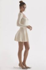 衣類 House of CB カプリス クリーム 可憐なニット ミニドレス 0N8J298 - Image 7