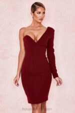 衣類 House of CB カプリスワインワンショルダードレス 0N8J624 - Image 8