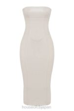 衣類 House of CB カミラ アイボリー ビーガン レザー ストラップレス ドレス 0N8J381 - Image 3