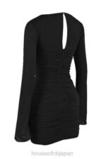 衣類 House of CB カミーユ ブラック リアル シルク カットアウト ミニドレス 0N8J491 - Image 11