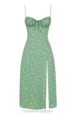 衣類 House of CB カリーナ オリーブ フローラル ビスチェ ミディドレス 0N8J557 - Image 5