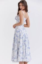 衣類 House of CB カルメン ブルー プリント ビスチェ サンドレス 0N8J260 - Image 12
