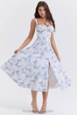 衣類 House of CB カルメン ブルー プリント ビスチェ サンドレス 0N8J260 - Image 7