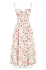衣類 House of CB カルメン ローズ プリント ビスチェ サンドレス 0N8J436 - Image 3