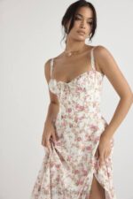 衣類 House of CB カルメン ローズ プリント ビスチェ サンドレス 0N8J436 - Image 9