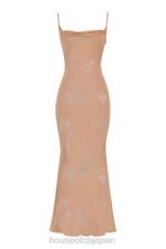 衣類 House of CB ガブリエル イリディセント カフェオレ マキシドレス 0N8J365 - Image 6