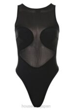 衣類 House of CB キアラブラックノースリーブ包帯ボディスーツ 0N8J718 - Image 8