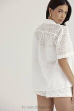 衣類 House of CB キャリー ホワイト ブロデリー アングレーズ シャツ 0N8J715 - Image 13