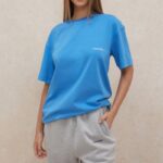 衣類 House of CB クインブルー オーバーサイズ コットンジャージー Tシャツ 0N8J788
