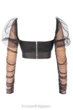 衣類 House of CB クララ ギャザーメッシュハートバックルトップ 0N8J810 - Image 4