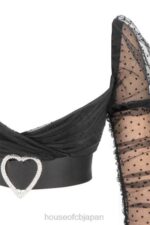 衣類 House of CB クララ ギャザーメッシュハートバックルトップ 0N8J810 - Image 5