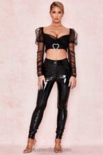衣類 House of CB クララ ギャザーメッシュハートバックルトップ 0N8J810 - Image 7