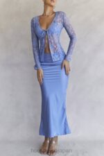 衣類 House of CB クララブルーサテンバイアスカットミディスカート 0N8J902 - Image 14
