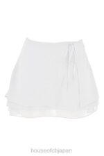 衣類 House of CB クラリスホワイトのふわふわレイヤードミニスカート 0N8J920 - Image 4