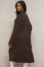 衣類 House of CB クロエ チョコレートニット オーバーサイズカーディガン 0N8J780 - Image 14