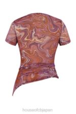衣類 House of CB クローディ パープル スワール アシンメトリー T シャツ 0N8J750 - Image 10