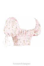 衣類 House of CB グレイシーピンクの花柄パフスリーブコルセットトップ 0N8J743 - Image 9