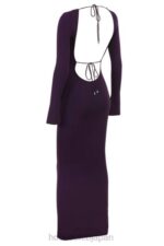 衣類 House of CB ケアナ グレープ リブニット マキシドレス 0N8J318 - Image 8