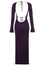 衣類 House of CB ケアナ グレープ リブニット マキシドレス 0N8J318 - Image 9