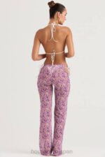 衣類 House of CB ケアラ バイオレット フローラル カットアウト パンツ 0N8J929 - Image 6