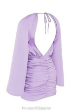 衣類 House of CB ケイト オーキッド サテン ラップ フロント ミニドレス 0N8J458 - Image 4