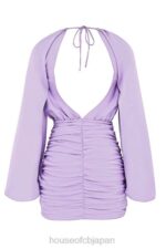 衣類 House of CB ケイト オーキッド サテン ラップ フロント ミニドレス 0N8J458 - Image 5