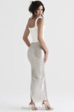 衣類 House of CB コレット シマー シャンパン ミディスカート 0N8J898 - Image 4