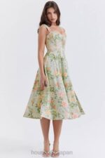 衣類 House of CB サイラ ライト ジェイド プリント ミディ サンドレス 0N8J242 - Image 11