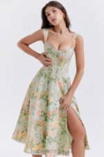 衣類 House of CB サイラ ライト ジェイド プリント ミディ サンドレス 0N8J242 - Image 8