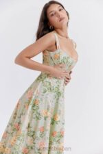 衣類 House of CB サイラ ライト ジェイド プリント ミディ サンドレス 0N8J242 - Image 9