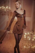 衣類 House of CB サキナ コッパーサテン ミニドレス 0N8J322 - Image 8